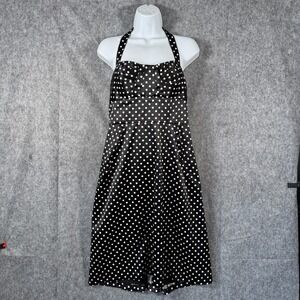 Y2k Babydoll Halter Dress Size 8‎ Polka Dot Pinup Coquette Rockabilly Vintage